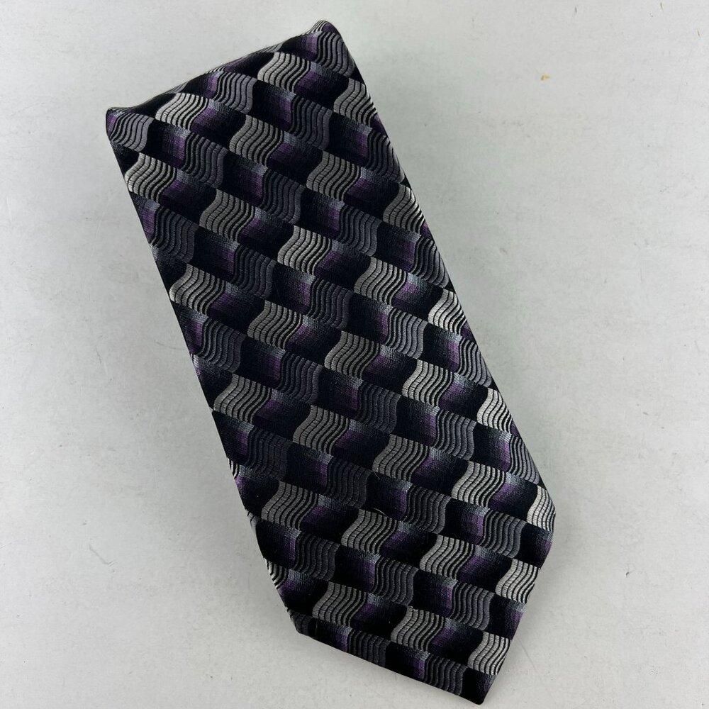 Croft & Barrow Geometric Necktie Tie Imported Silk